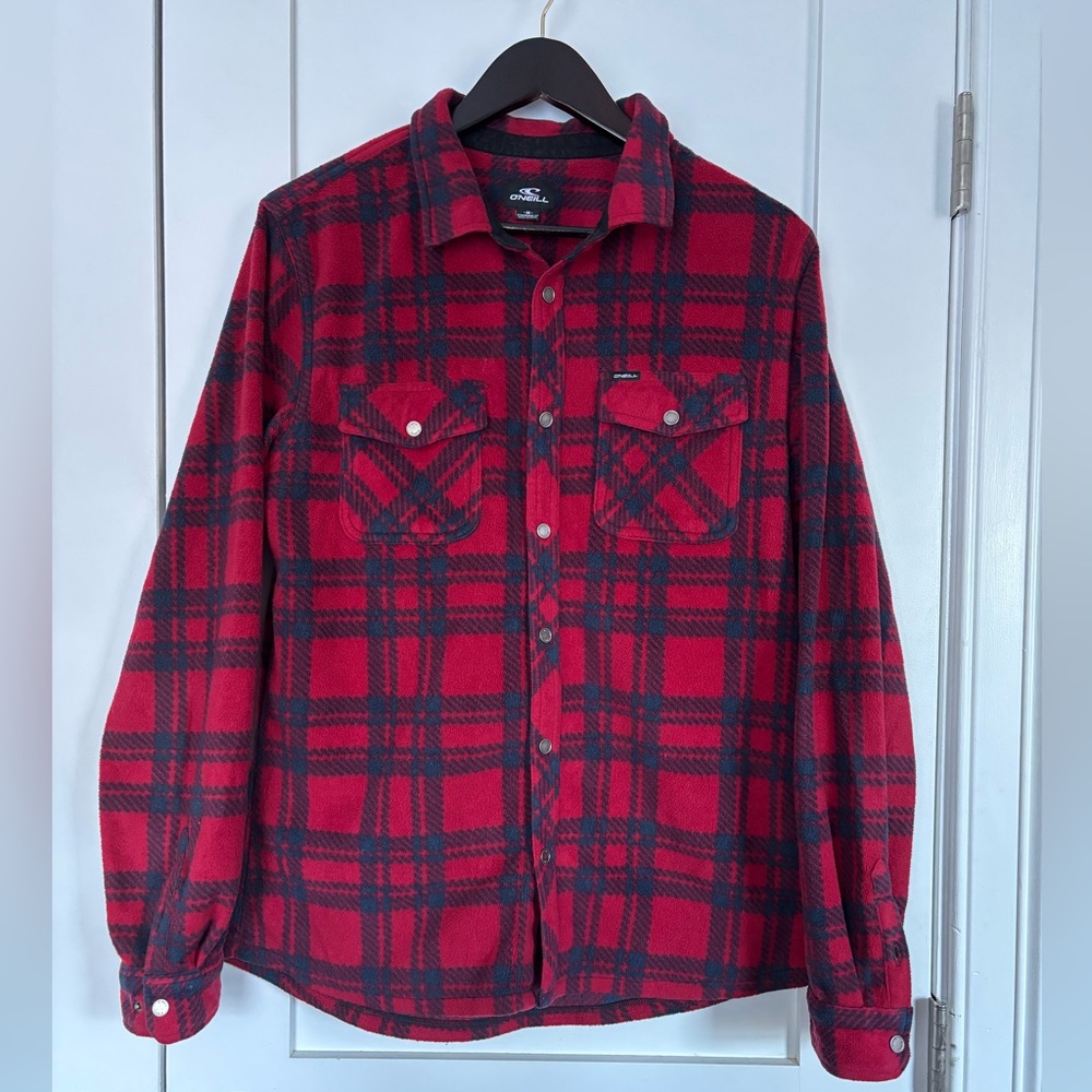 O’Neill Men’s Glacier Plaid Superfleece Flannel Shirt